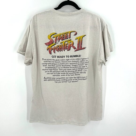 STREET FIGHTER II Vintage Inspired Reproduced Graphic Print Grunge T-Shirt Large - Picture 2 of 5